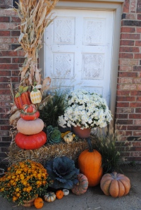 pumpkins stacked for Fall decor